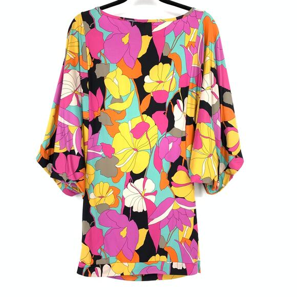 Trina Turk Oversized Tunic Cover Up Top Womens Size S Multicolored Floral Print - Picture 2 of 6